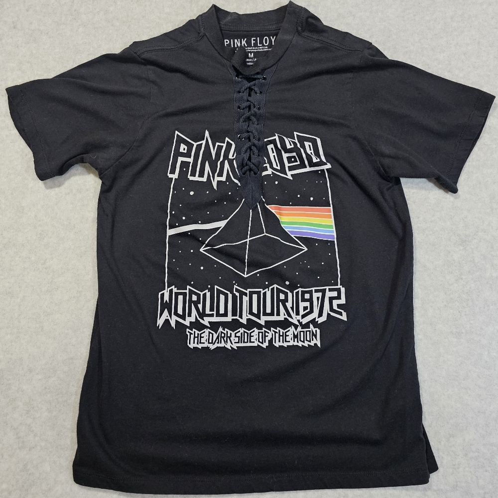 Pink Floyd World Tour 1972 Band Tee 2017 Remake Womens Medium Black Distressed